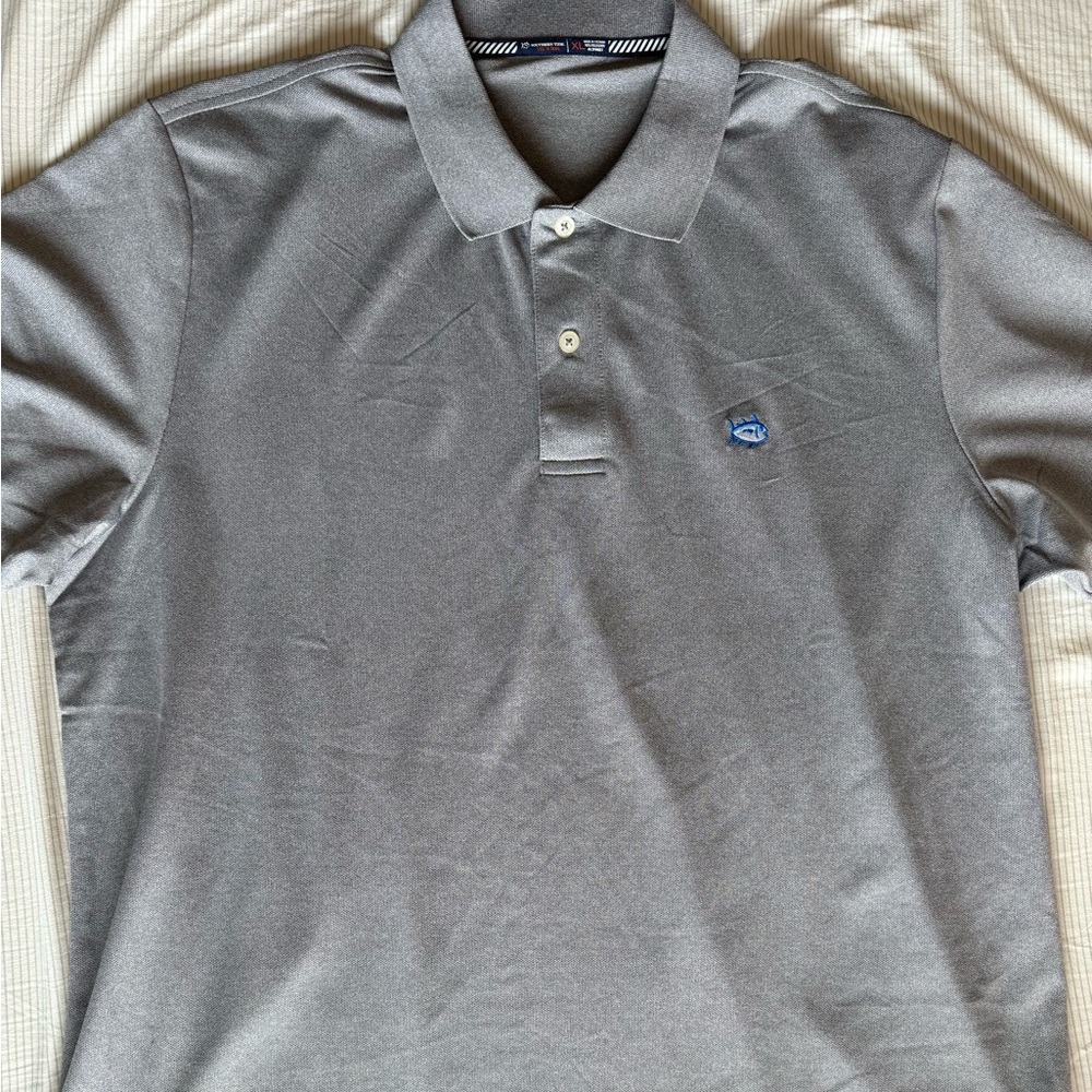 Southern Tide Grey Performance Polo